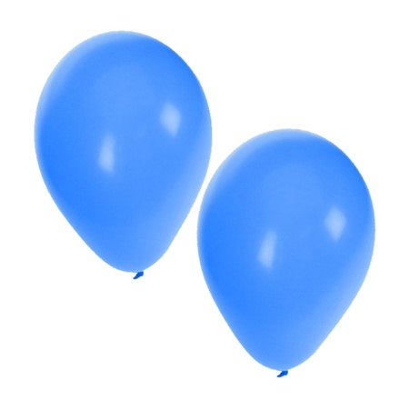 60x stuks Blauwe party ballonnen 27 cm