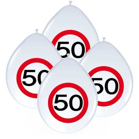 64x Balloons 50 years road sign