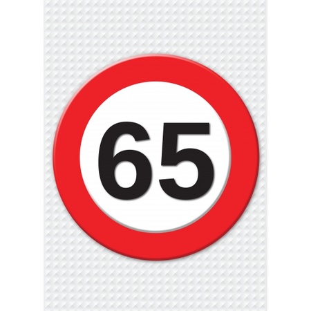 65 jaar verkeersbord deurposter A1