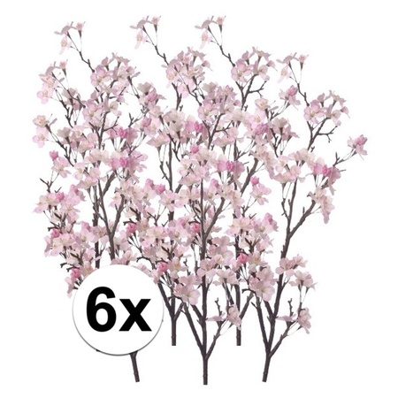 6x Namaak appelbloesem roze 104 cm