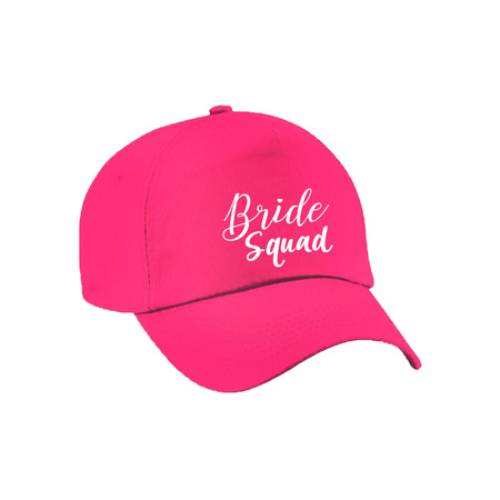 6x Pink Bride Squad cap for adults