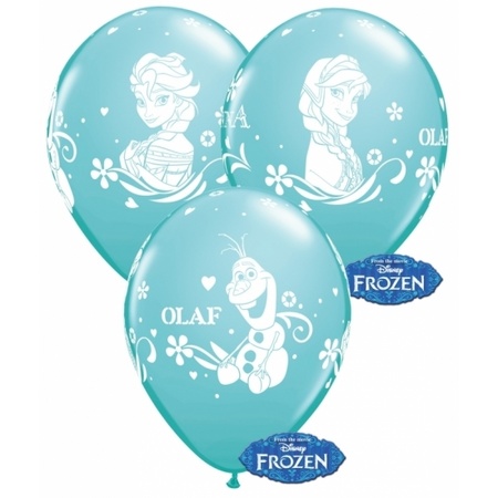 6x Frozen theme balloons