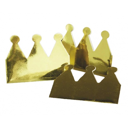 Golden crowns made of paper 6x pieces