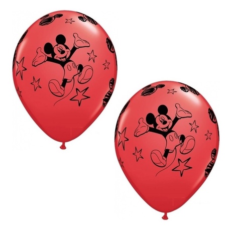 6x pieces Mickey Mouse party balloons 30 cm