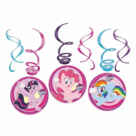 6x stuks My Little Pony thema rotorspiralen 50 cm