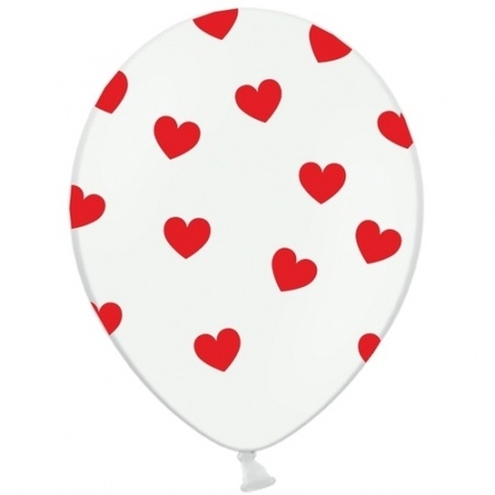 I Love You mega deurposter met 6x witte ballonnen rode hartjes