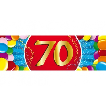 Versiering 70 jaar ballonnen 30 cm 16x + sticker