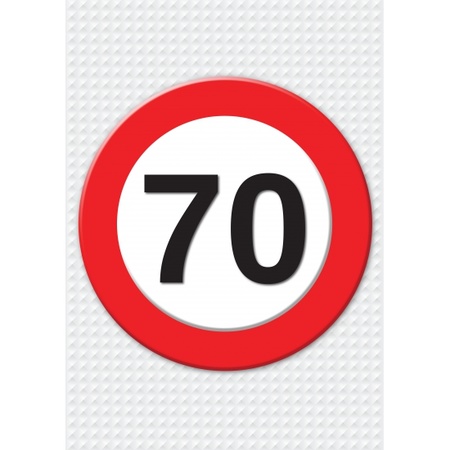 70 jaar verkeersbord deurposter A1