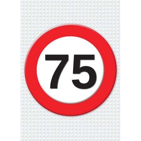 75 years traffic sign doorposter