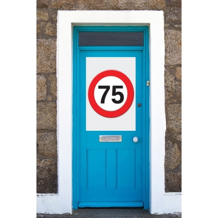 75 jaar verkeersbord deurposter A1