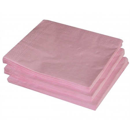 75x light pink napkins 33 x 33 cm