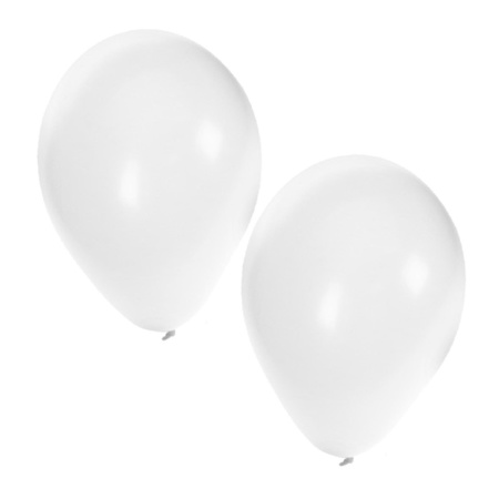 75x white party balloons 27 cm 