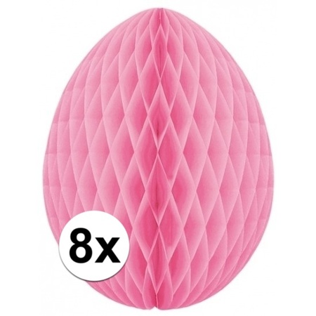 8 deco easter eggs pink 30 cm