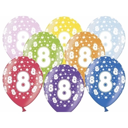 12x Stars balloons 8 30 cm