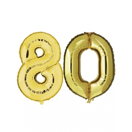 Gouden opblaasbare 80 folie ballonnen