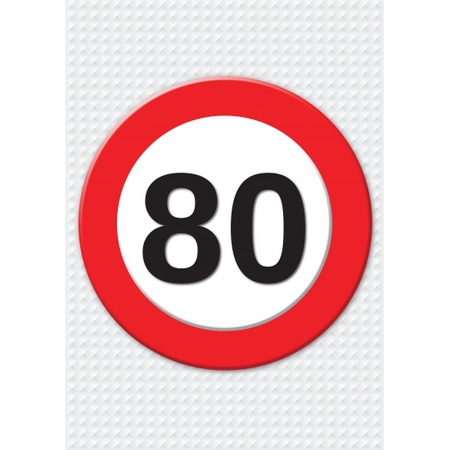 80 jaar verkeersbord deurposter A1