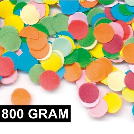 800 grams of colored confetti