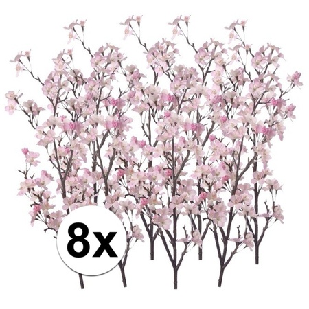 8x Namaak appelbloesem roze 104 cm