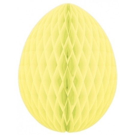 8x Deco easter egg pastel yellow 20 cm
