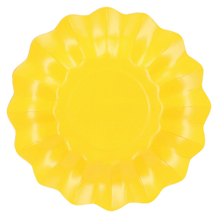 8x Yellow plates 21 cm
