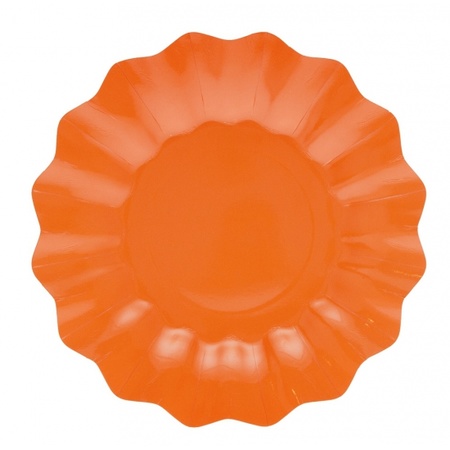 8x Orange plates 27 cm