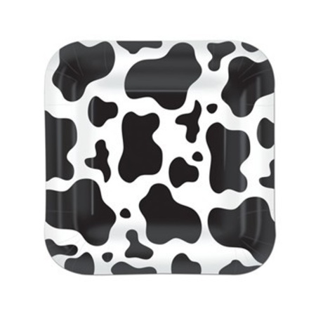 Cows print plates 8x pieces 22 cm
