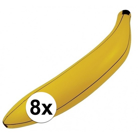 Speelgoed bananen opblaasbaar 8 stuks