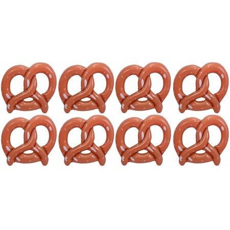8x Inflatable pretzels 45 cm