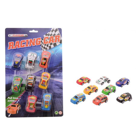 Race speelgoed autootjes 8 stuks