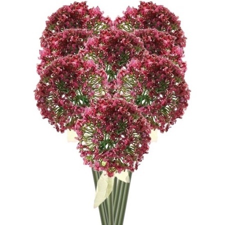8x Pink/red ornamental onion artificial flowers 70 cm