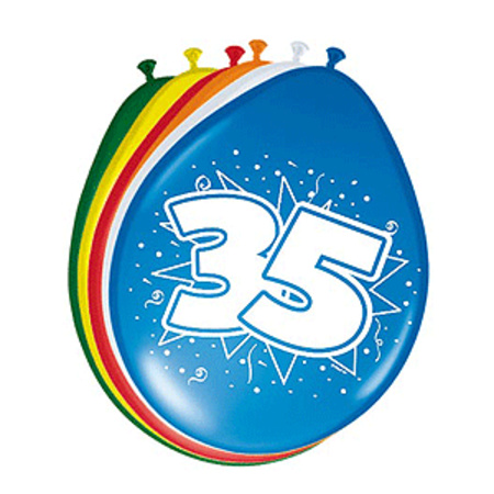 8x Balloons 35 years
