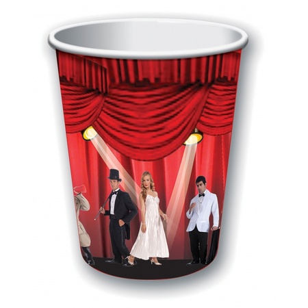 Movie party theme cups 8x pieces