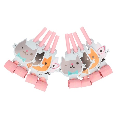 8x pieces Cats theme blow whistles