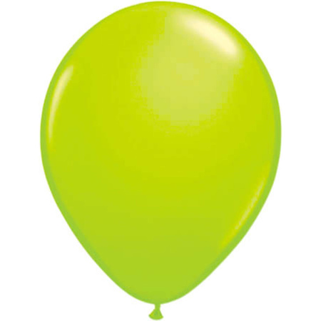 8x pieces Neon bright green latex balloons 25 cm 
