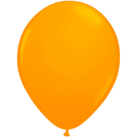 8x pieces Neon bright orange latex balloons 25 cm 
