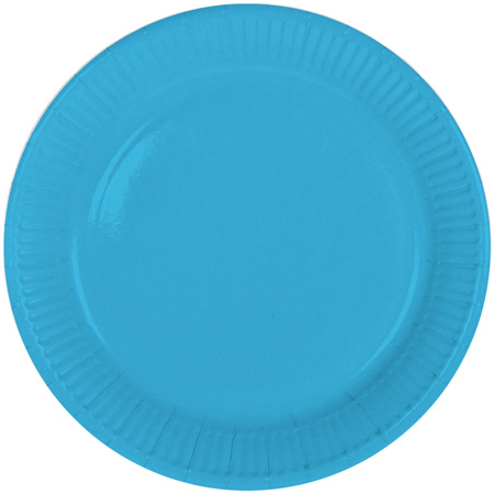 Table set color blue 24x plates/24x drinkcups/40x napkins