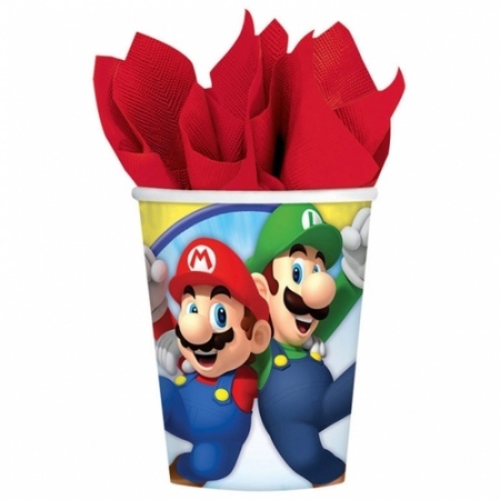 Super Mario theme cups 8x pieces