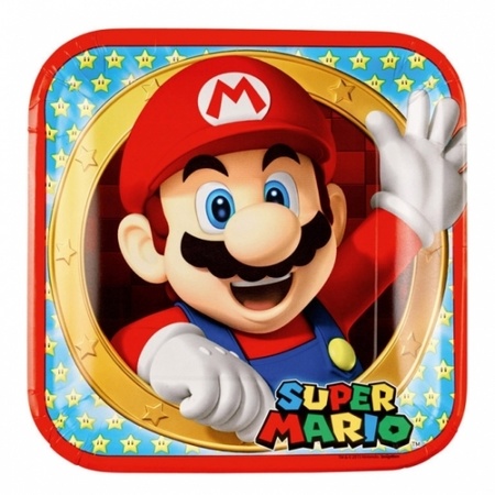Super Mario thema party plates 8x pieces