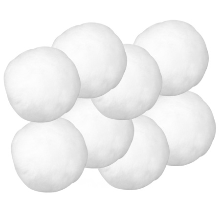 8x Witte sneeuwballen 6 cm