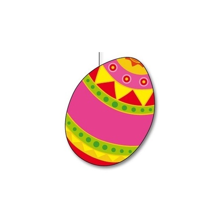 9x pink Easter egg decoration 20 cm