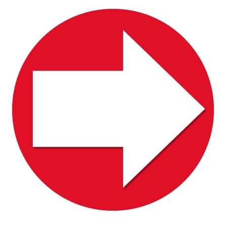 Rode route aanduiding stickers Ingang