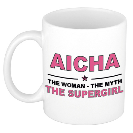 Aicha The woman, The myth the supergirl collega kado mokken/bekers 300 ml