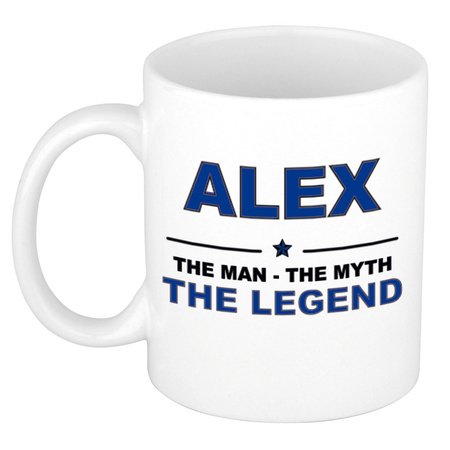Alex The man, The myth the legend collega kado mokken/bekers 300 ml