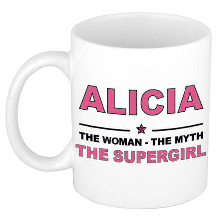 Alicia The woman, The myth the supergirl name mug 300 ml