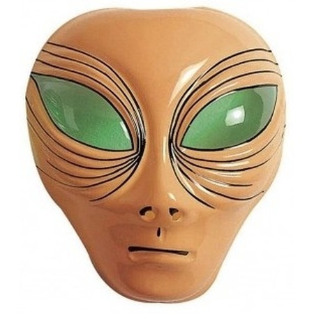 Alien mask brown for adults