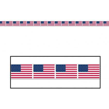 Amerikaanse vlag party tape 6 meter