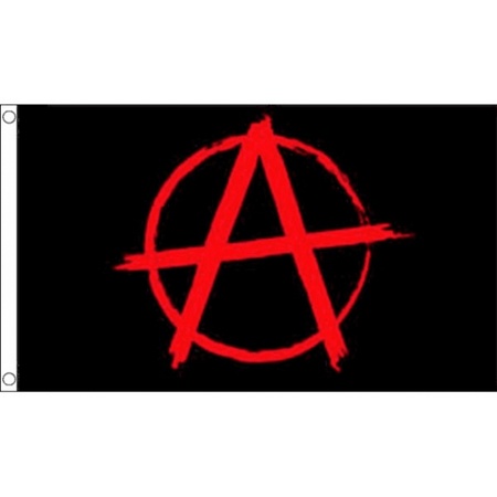 Polyester vlag met Anarchie logo