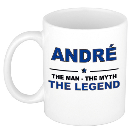 Andre The man, The myth the legend collega kado mokken/bekers 300 ml