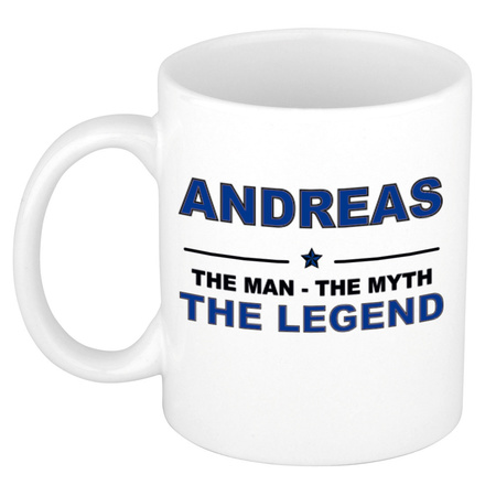 Andreas The man, The myth the legend collega kado mokken/bekers 300 ml