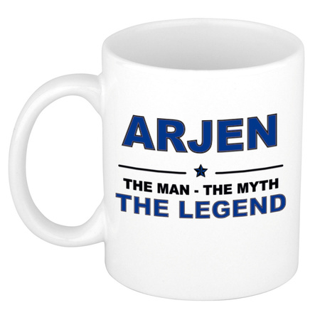 Arjen The man, The myth the legend collega kado mokken/bekers 300 ml
